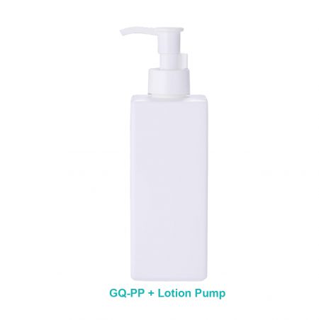 Bouteille de lotion carrée avec pompe à lotion